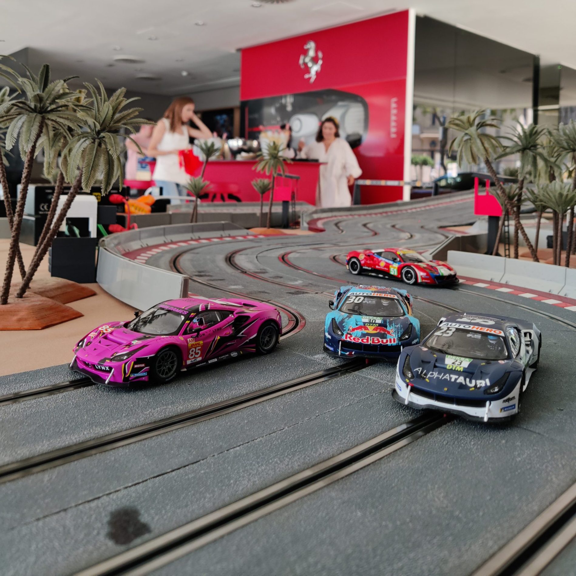 Pista de scalextric para eventos importantes